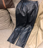 Genuine leather cropped cigarette pants 2 S