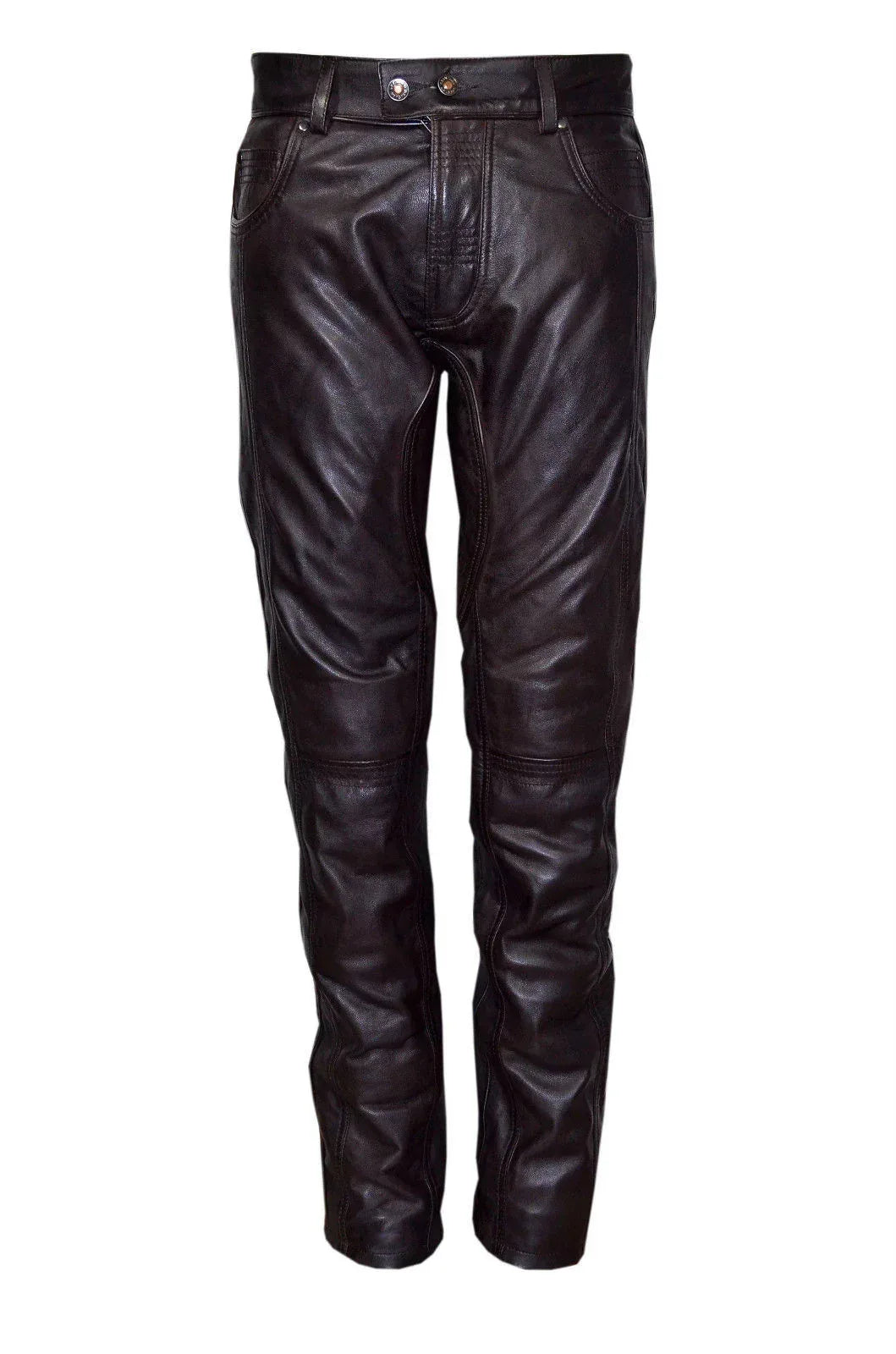 Leather Motorcycle Pants Slim Fit