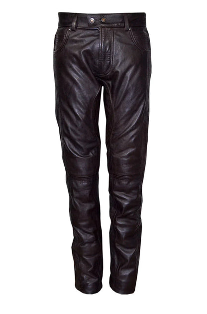 Leather Motorcycle Pants Slim Fit