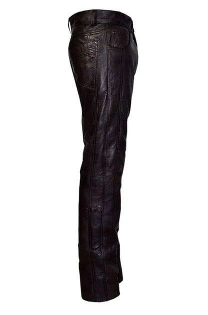 Leather Motorcycle Pants Slim Fit