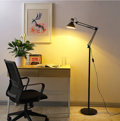 American adjustable iron floor work lamp Black 220V-240V For UK AU EU
