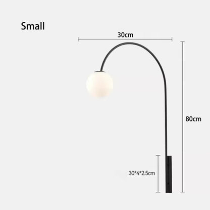 Black Cone Wall Sconce Long Arm Scandinavian Wall Light Fixture 1
