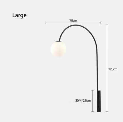Black Cone Wall Sconce Long Arm Scandinavian Wall Light Fixture 2