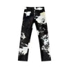 Black Cowhide Leather Pants Men Hair On Hide Trousers