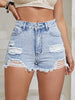 Low Rise Women’s Denim Mini Short Raw Hem