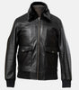 Mens Black Leather Jacket with Fur Collar – Real Leather Jacket