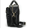 Leather Laptop Messenger Bag for Men with Business Travel Storage