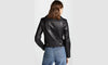 black leather jacket women