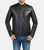 Black Moto Jacket Genuine Leather Men Biker Jacket
