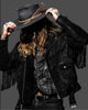 Black Suede Fringe Jacket Mens Western Biker Fringe Jacket