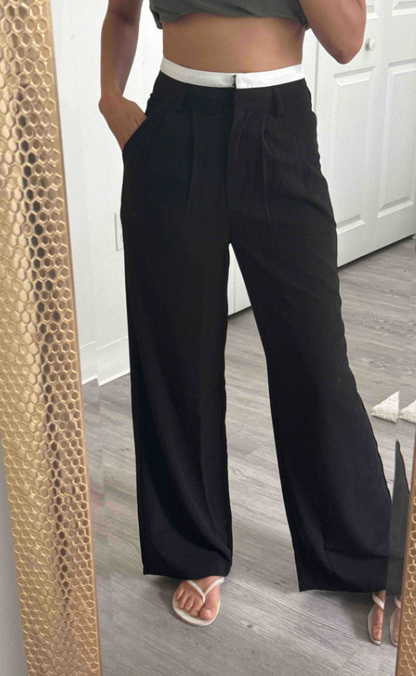 Women Wide Leg Suit Pants