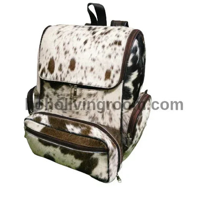 cowhide backpack natural speckled leather backpack purse