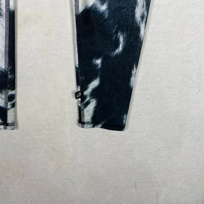 Black White Cowhide Pants Women Real Hair On Leather