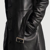 Black Leather Trench Coat Women
