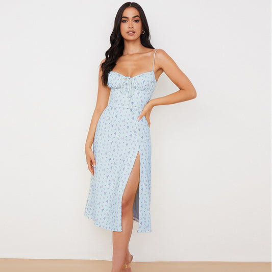 Women Open Shoulder Floral Dress