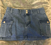 Denim Mini Skirts Cargo Style