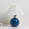 Nordic ceramic pleated bedside table lamp Blue Beige