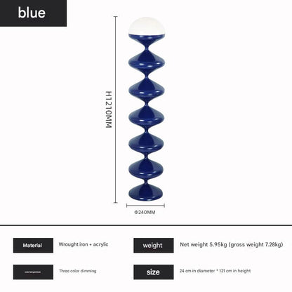 Contemporary nordic gourd floor standing lamp Blue