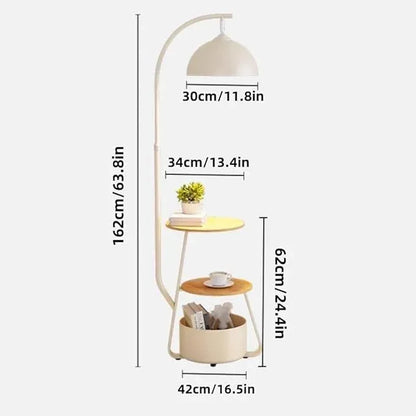 boho floor lamps with shelf and nightstand for living room