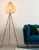 Boho Rattan Standing Floor Lamp for Living Room