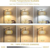 boho floor lamps rattan arc standing lamp for living room