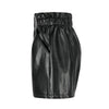 Genuine Leather Shorts Women Loose Wide Leg Cropped