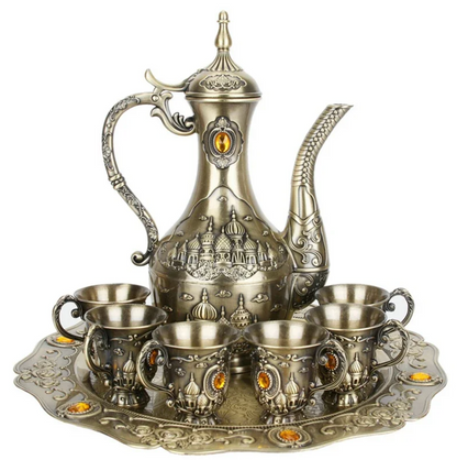 Antique bronze palace wine pot serving set