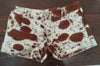 Brown White Cowhide Shorts Women – Hair On Cowhide Shorts