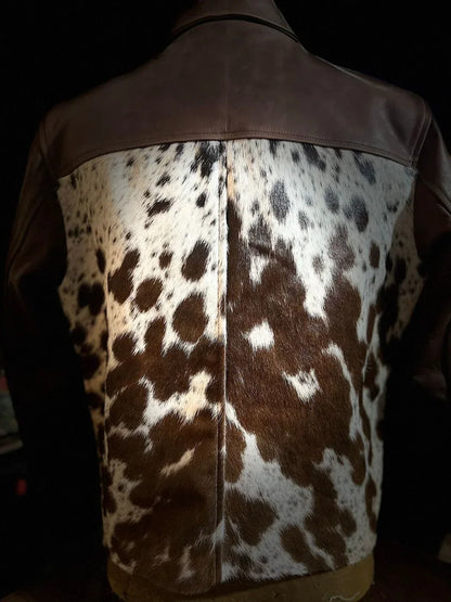 Cowhide Jacket Shirt Real Leather Hair On Hide