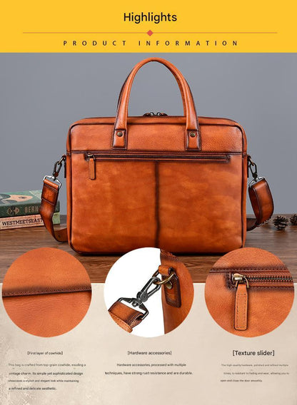 Handmade Leather Messenger Office Bag