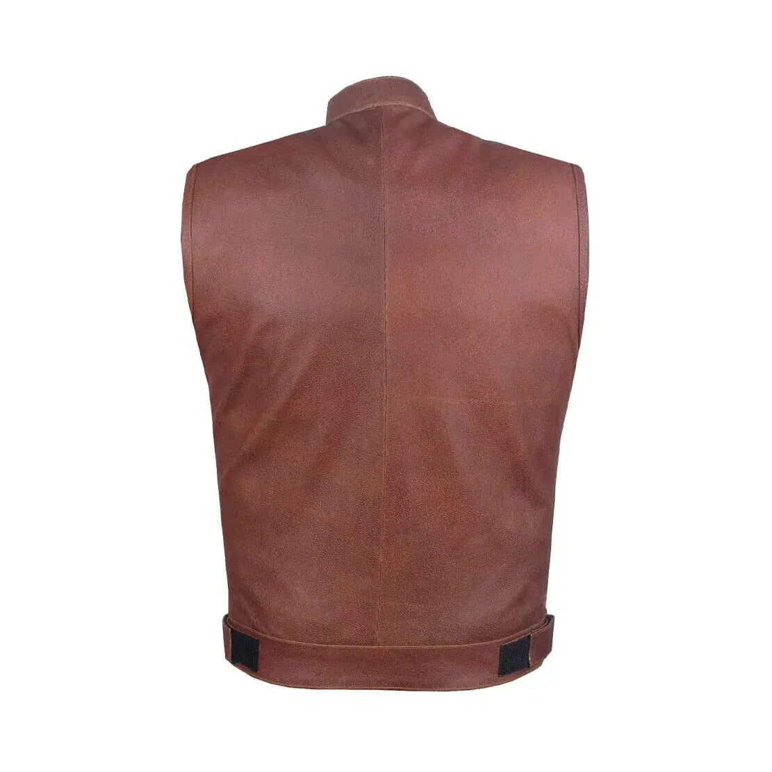 Mens Brown Leather Vest – Leather Waistcoat Men