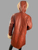 Brown Leather Jacket With Fur Womens Shearling Coat