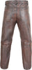 Distressed Brown Leather Pants Men Real Leather Trousers