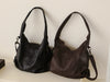 Oversized Leather Tote Bag for Women with Exterior Zip Pocket