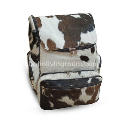 cowhide backpack purse genuine leather