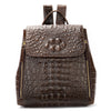 Women’s Designer Genuine Leather Crocodile Pattern Backpack