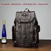 Men genuine crocodile leather backpack 1