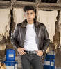 Brown Leather Jacket with Fur Collar – Mens Real Leather Jacket