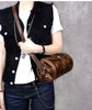 Small Barrel Duffel Bag in Brown Genuine Leather for Men