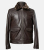 Brown Leather Jacket with Fur Collar – Mens Real Leather Jacket