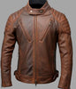 stylish leather jacket mens brown
