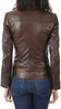 Womens Genuine Leather Slim Fit Jacket Brown Biker Jacket