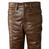 Real Leather Brown Pants