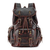 Genuine Leather Rucksack in Brown for Laptop