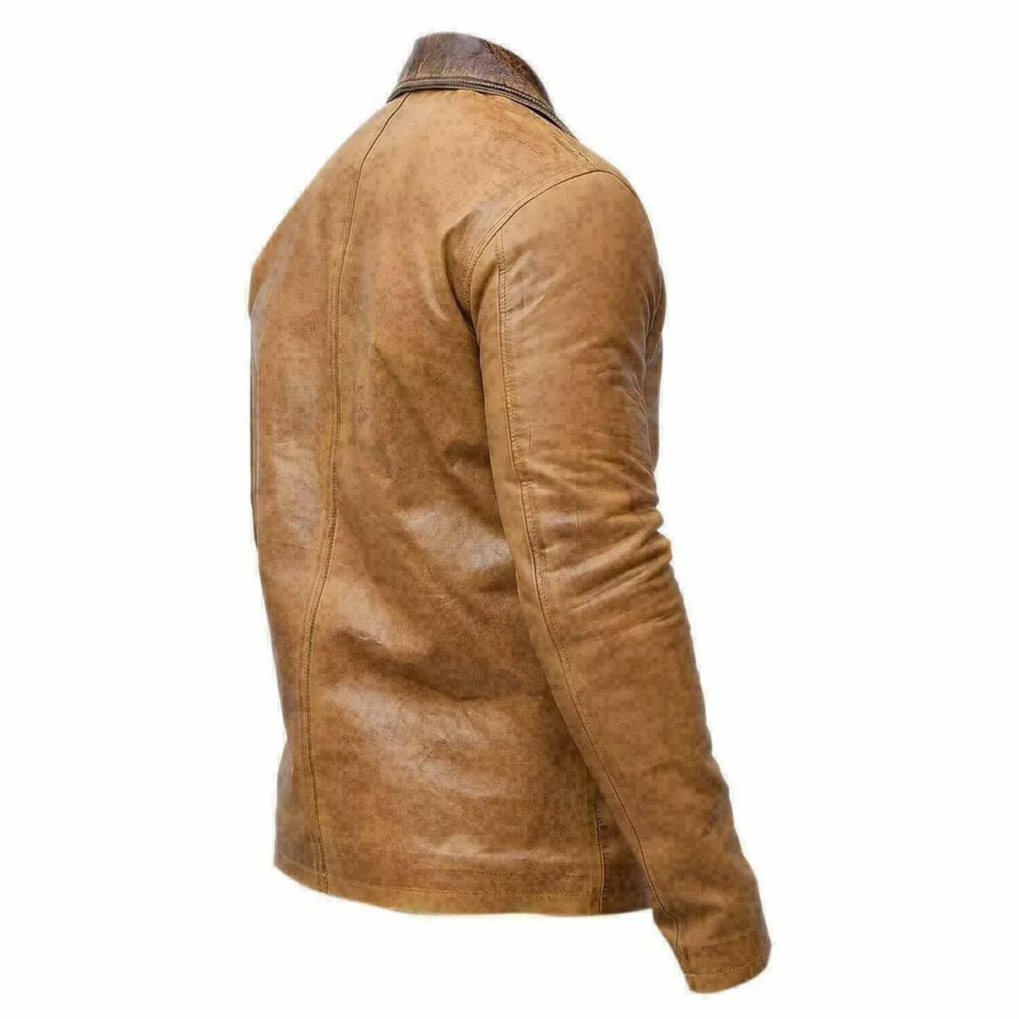 real leather trench coat mens brown genuine coat