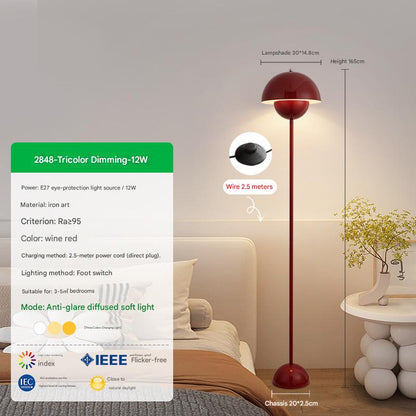 Contemporary scandinavian mushroom floor lamp 1 110V-120V For US CA
