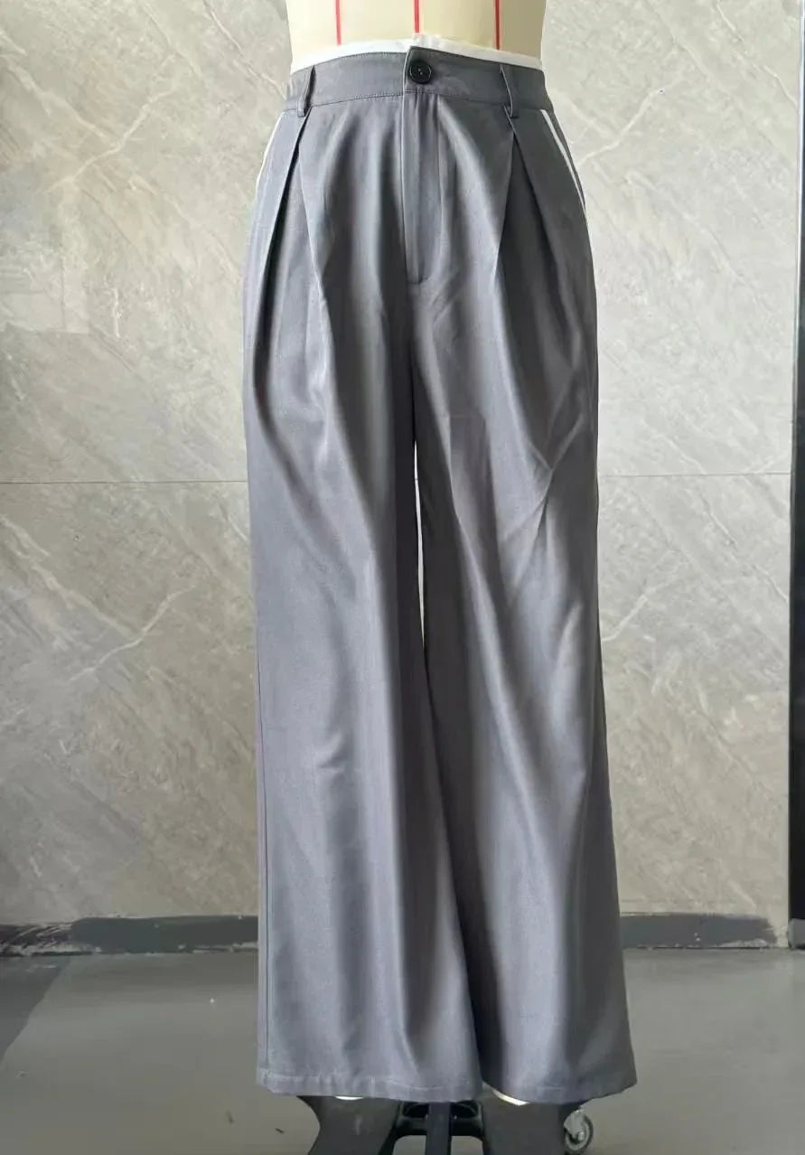 Women Wide Leg Suit Pants