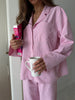 soft gingham pajama set women relaxed cotton sleepwear