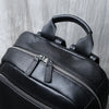 Men's genuine leather laptop travel backpack