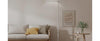 White Dimmable LED Floor Lamp Touch Control Dual Light